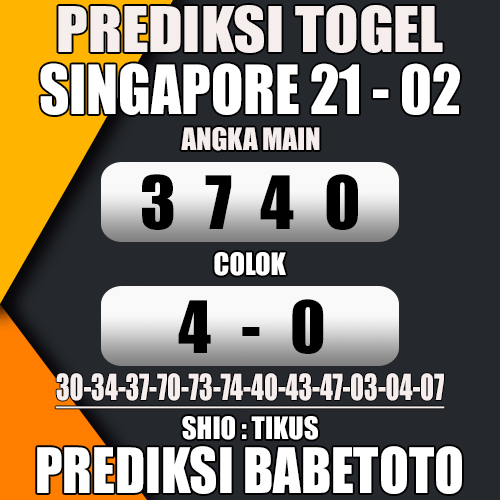 Prediksi SINGAPORE 21 Februari 2024