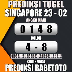 Prediksi SINGAPORE 23 Februari 2024