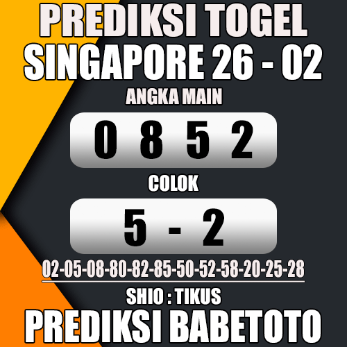 Prediksi SINGAPORE 26 Februari 2024