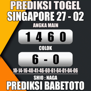 Prediksi SINGAPORE 27 Februari 2024