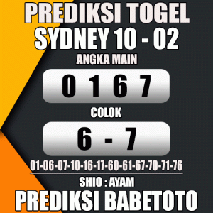 Prediksi SYDNEY 10 Februari 2024