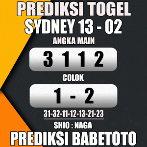 Prediksi SYDNEY 13 Februari 2024