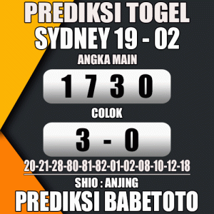 Prediksi SYDNEY 19 Februari 2024