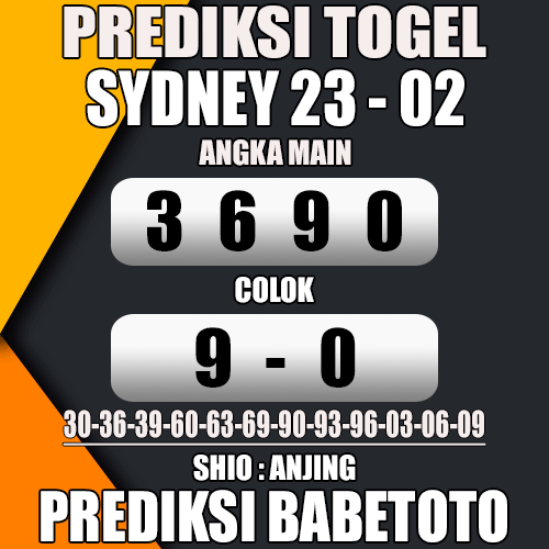 Prediksi SYDNEY 23 Februari 2024