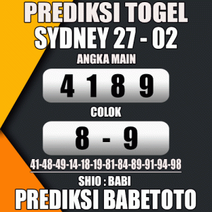 Prediksi SYDNEY 27 Februari 2024