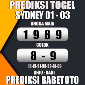 Prediksi SYDNEY 01 Maret 2024