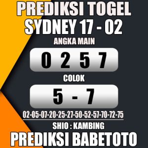 Prediksi SYDNEY 17 Februari 2024