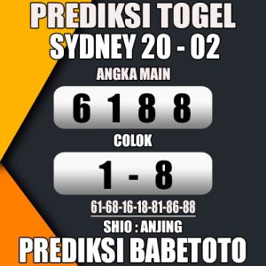 Prediksi SYDNEY 20 Februari 2024