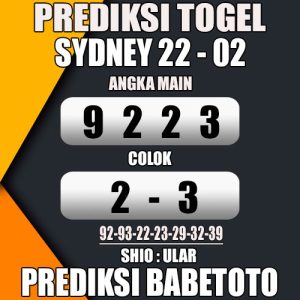 Prediksi SYDNEY 22 Februari 2024