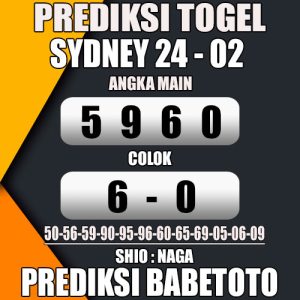 Prediksi SYDNEY 24 Februari 2024