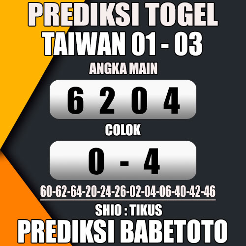 Prediksi TAIWAN 01 Maret 2024