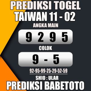 Prediksi TAIWAN 11 Februari 2024