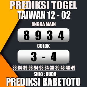 Prediksi TAIWAN 12 Februari 2024