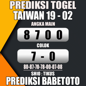 Prediksi TAIWAN 19 Februari 2024