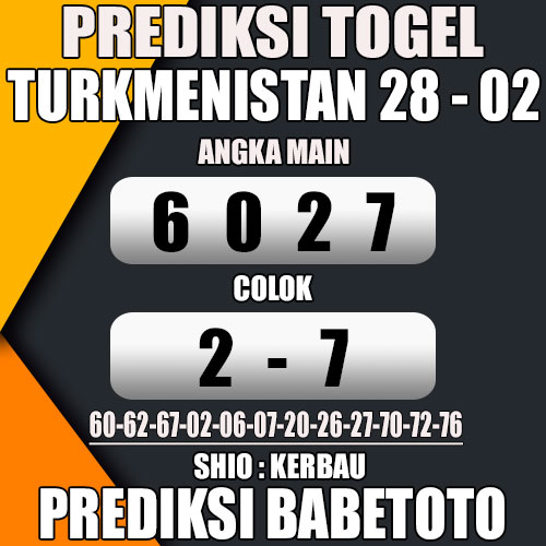 Prediksi TURKMENISTAN 28 Februari 2024