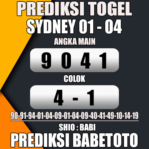 Prediksi SYDNEY 01 April 2024