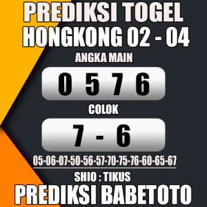 Prediksi HONGKONG 02 April 2024