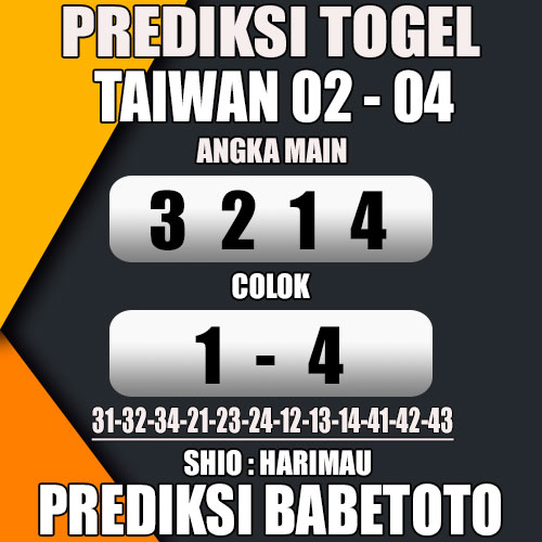 Prediksi TAIWAN 02 April 2024