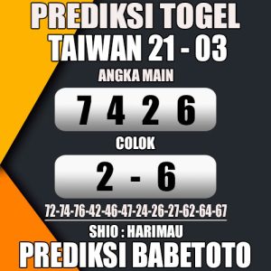 Prediksi TAIWAN 21 Maret 2024