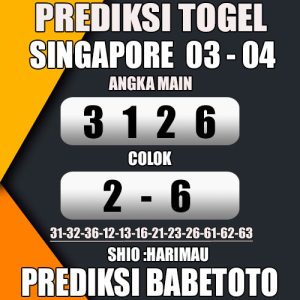 Prediksi SINGAPORE 03 April 2024