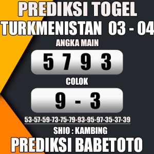 Prediksi TURKMENISTAN 03 April 2024