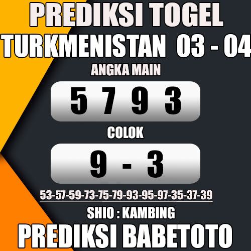 Prediksi TURKMENISTAN 03 April 2024