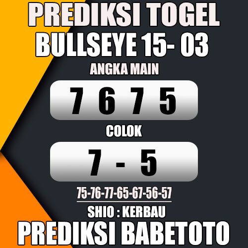 Prediksi BULLSEYE 15 Maret 2024