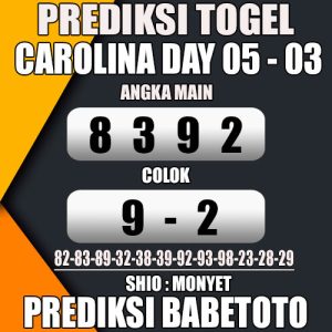 Prediksi CAROLINA DAY 05 Maret 2024