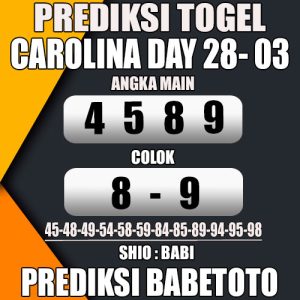 Prediksi CAROLINA DAY 28 Maret 2024