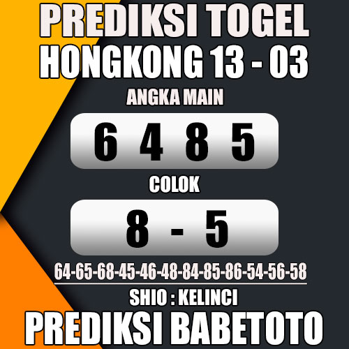 Prediksi HONGKONG 13 Maret 2024