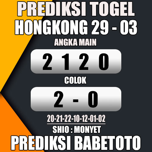 Prediksi HONGKONG 29 Maret 2024