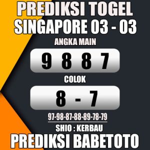 Prediksi SINGAPORE 03 Maret 2024