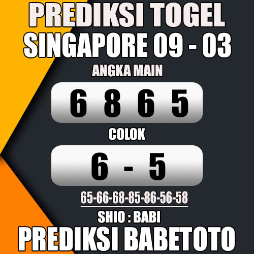 Prediksi SINGAPORE 09 Maret 2024