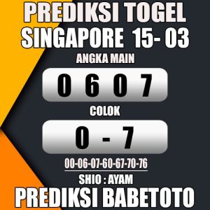 Prediksi SINGAPORE 15 Maret 2024