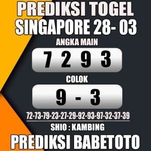 Prediksi SINGAPORE 28 Maret 2024