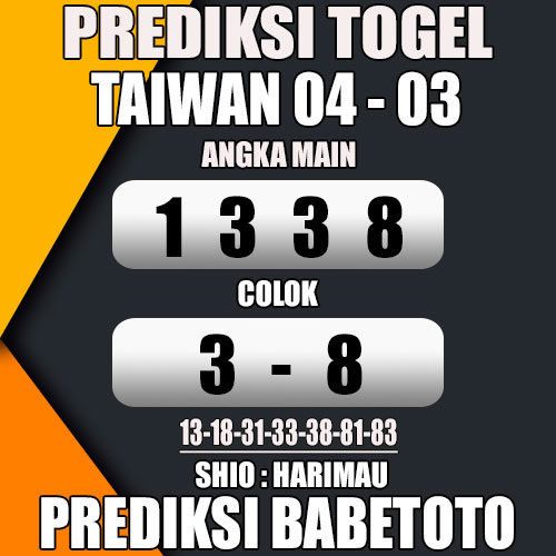 Prediksi TAIWAN 04 Maret 2024