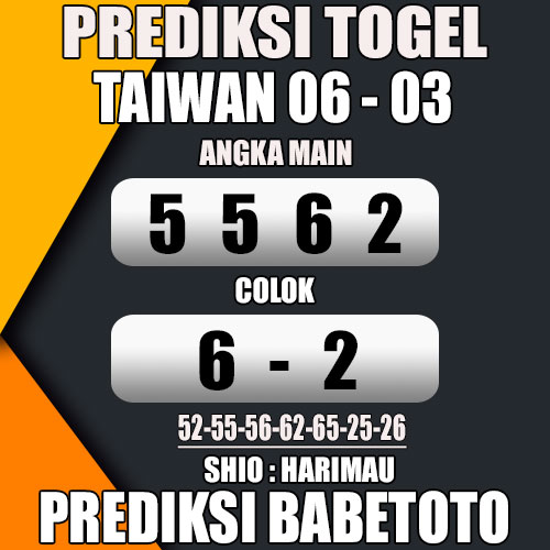 Prediksi TAIWAN 06 Maret 2024