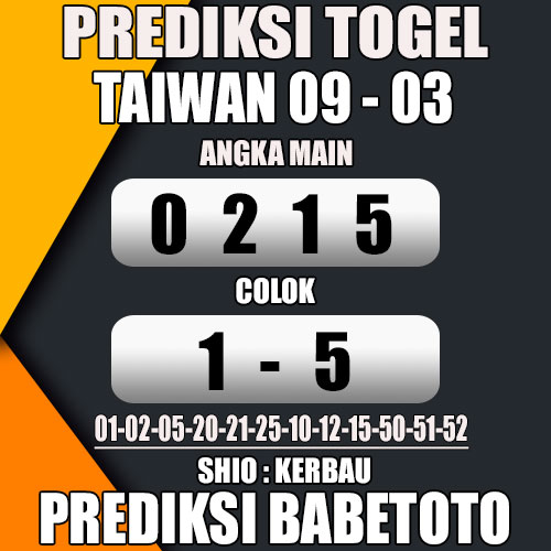 Prediksi TAIWAN 09 Maret 2024