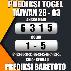 Prediksi TAIWAN 28 Maret 2024