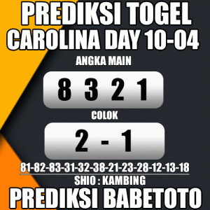 Prediksi CAROLINA DAY 10 April 2024