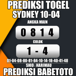 Prediksi SYDNEY 10 April 2024