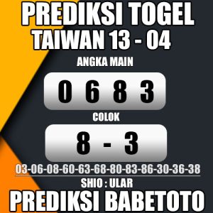 Prediksi TAIWAN 13 April 2024