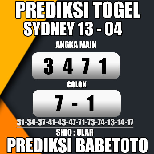 Prediksi SYDNEY 13 April 2024