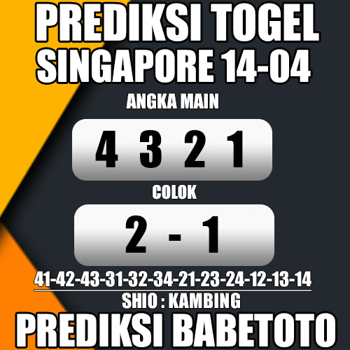 Prediksi SINGAPORE 14 April 2024