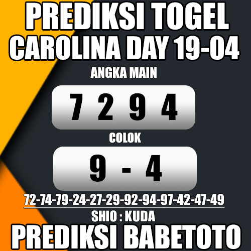 Prediksi CAROLINA DAY 19 April 2024