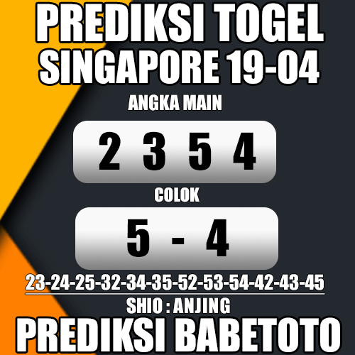 Prediksi SINGAPORE 19 April 2024