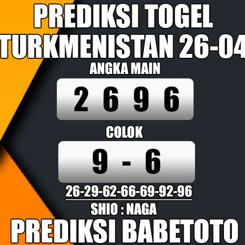 Prediksi TURKMENISTAN 26 April 2024