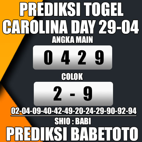 Prediksi CAROLINA DAY 29 April 2024