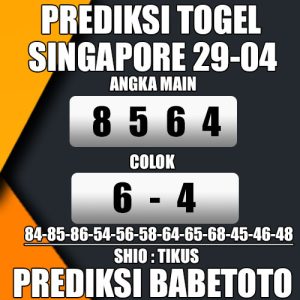 Prediksi SINGAPORE 29 April 2024