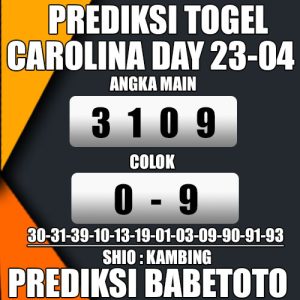 Prediksi CAROLINA DAY 23 April 2024